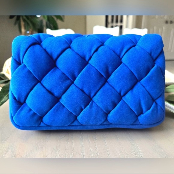 🎄JW Pei Maze Blue Vegan Leather Suede Crossbody Bag NWT - Picture 3 of 11